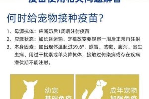 狗疫苗的接种周期及重要性（保护宠物狗健康的关键，及时打疫苗）